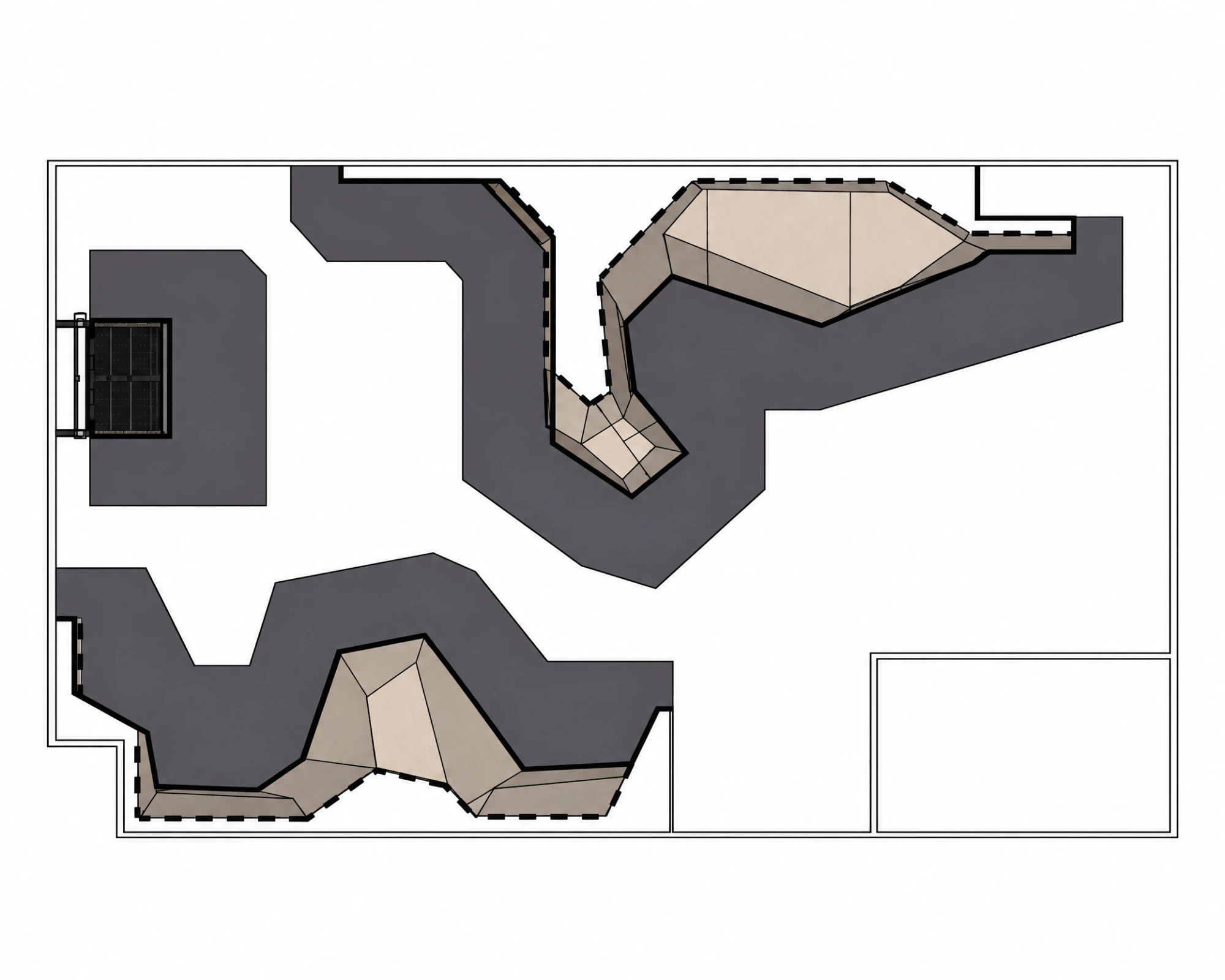 Wall layout plan for the Pump Bouldering fit-out